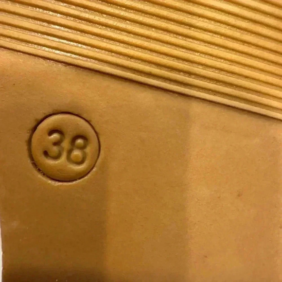 Luna brown leather slip on sandals size EU 38 US 7.5 NEW - Picture 3 of 7